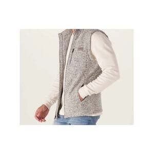 The Normal Brand Lincoln Fleece City Vest Size XL Grey Full Zip Sleeveless Top